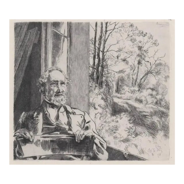 1872 Felix Bracquemond Portrait of Meyer-Heine For Sale