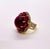 Ruby Red Bochic “Capri” Vintage Natural Ruby & Diamond Retro Ring Set In 18K Gold & Silve For Sale - Image 8 of 12