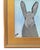 Charming folk-art bunny rabbit hare portrait study, oil on artist canvas panel. Signed by the artist "Diaz" in the lower...