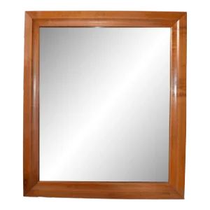 1970 Early American Maple Wood Rectangle Wall Mirror Moosehead