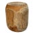 Organic Modern Vintage Teak Wood Rounded Stool / Side Table For Sale