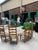 1970s Collection of Vintage Farmhouse Wooden Ladderback Chairs With Custom Cushions For Sale - Image 5 of 10