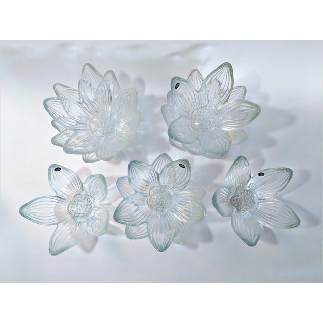 Rosenthal Rosenthal Studio Line Bleikristall German Glass Flower Petal Bowls - Set of 10 For Sale - Image 4 of 13