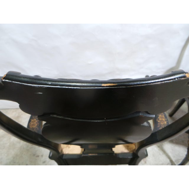 Rococo Style Oriental Painted Arm Chairs For Sale - Image 12 of 12