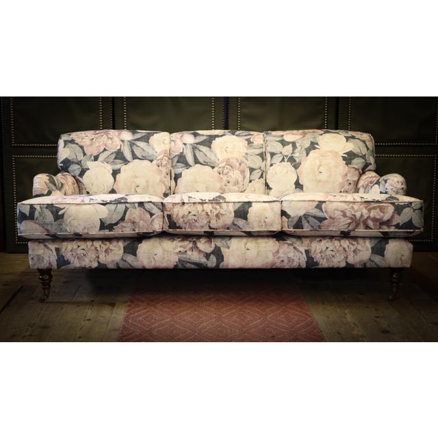 Vintage Three-Seater Sofa in Floral Velvet, 2010s For Sale - Image 12 of 18