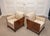 1930s Vintage Swedish Grace Club Chairs with Tiger Wooden Side Panels and Jacquard, 1930s, Set of 2 For Sale - Image 5 of 14
