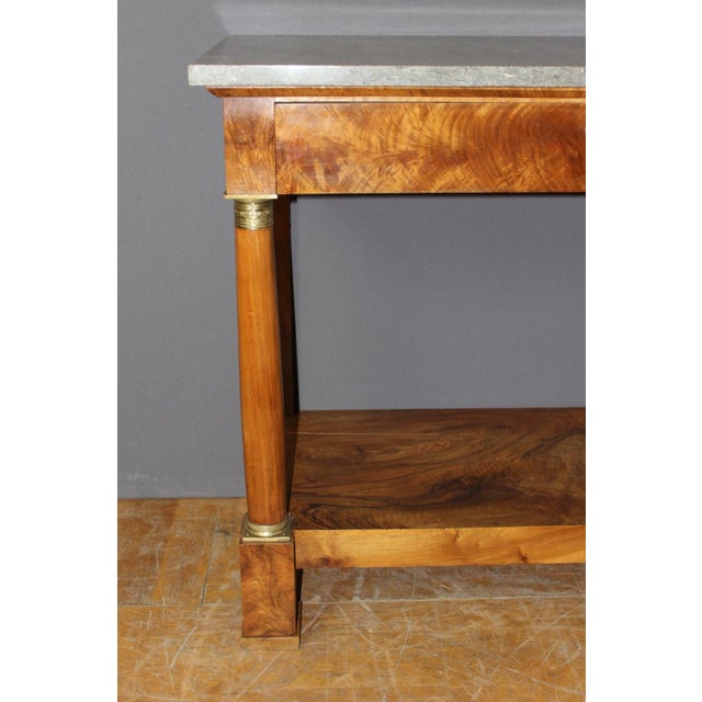19th Century Empire Walnut Console Table For Sale - Image 4 of 13