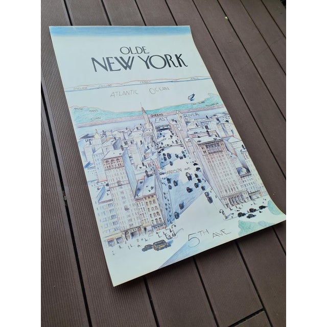 Vintage Decorative Poster by Saul Steinberg, 1980s For Sale - Image 11 of 13
