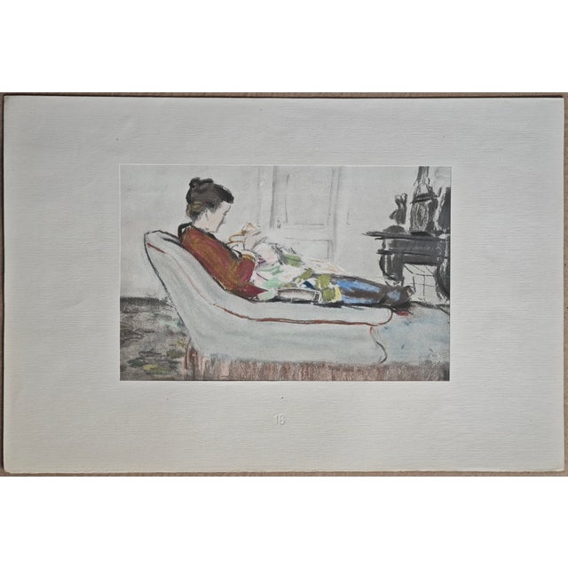 A lithograph after Claude Monet from "Die Skizzenmappe - Zeichnungen französischer Meister des neunzehnten Jahrhunderts"...