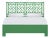 Chippendale Standard Bed California King - Bright Green For Sale