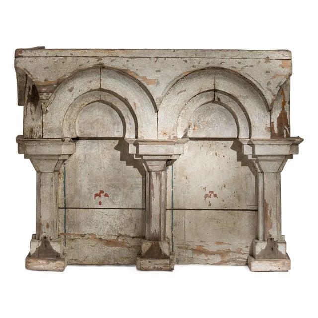 Early 19th Century France Neoclassical Antique White Wood Decorative Object For Sale