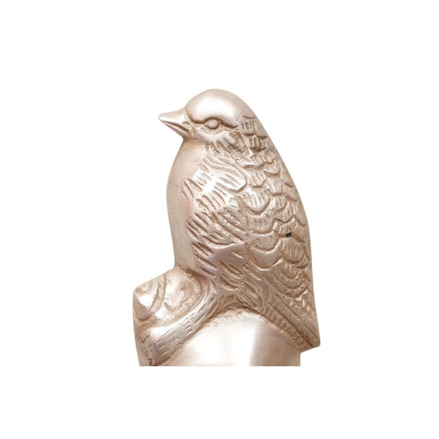 House Finch Brass Door Knocker For Sale - Image 4 of 6