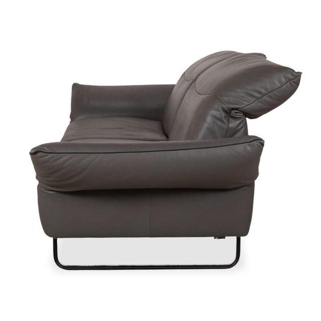 Leather Two-Seater Anthracite Grey Sofa with Electric Function from Comfort Republic For Sale - Image 15 of 16