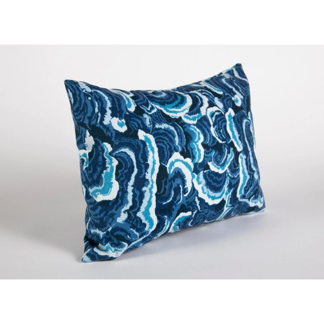 This small accent pillow is made from Kendall Wilkinson in Woodlands. It measures 12"x16", and features a blue and white...