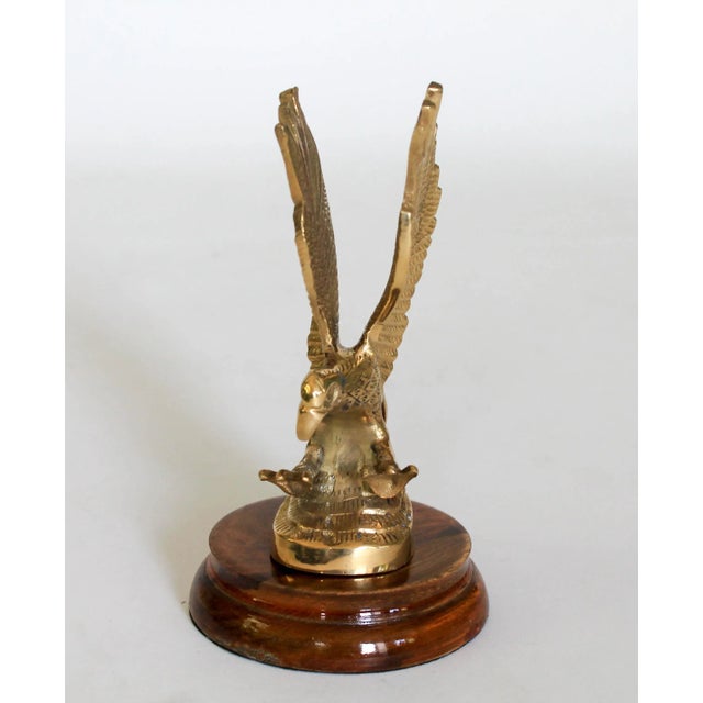 Hollywood Regency Vintage Brass Eagle Sculpture For Sale - Image 3 of 9