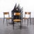 French Black Tapered Leg School Dining Chairs from Mullca, 1950s, Set of 6 For Sale - Image 16 of 17