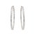 Modern Ladies 14k White Gold Inside Out 3.23ct Pave Diamond Hoop Earrings, A Pair For Sale - Image 3 of 8