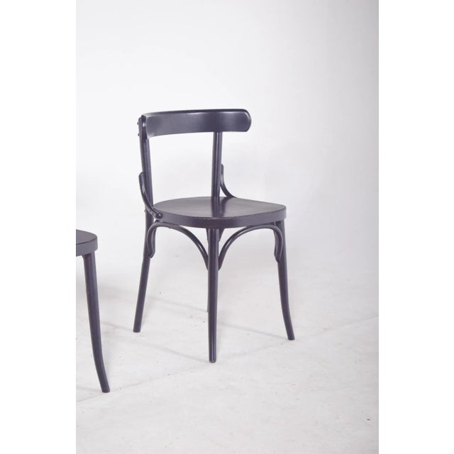 Wood Vintage Black Lacquered Chair, 1950 For Sale - Image 7 of 10