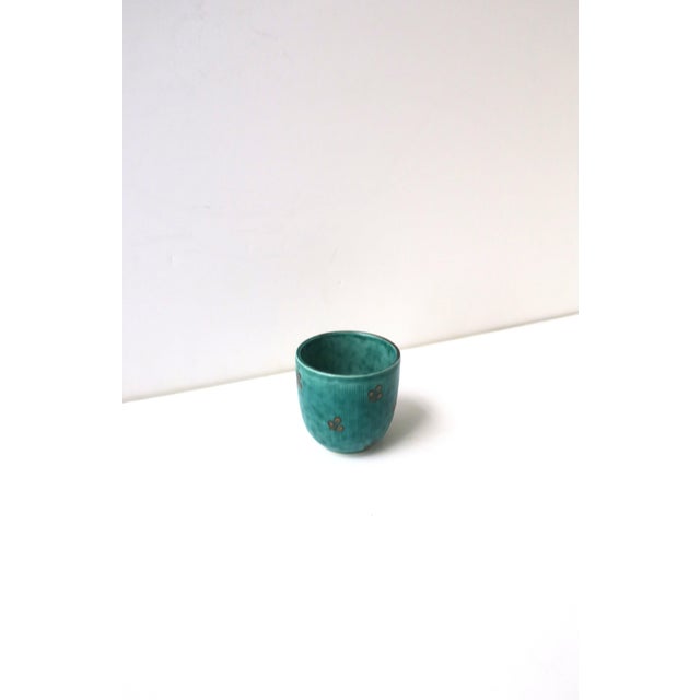 Metal Argenta Swedish Pottery Vessel, Midcentury Modern, Mid 20th Century For Sale - Image 7 of 9