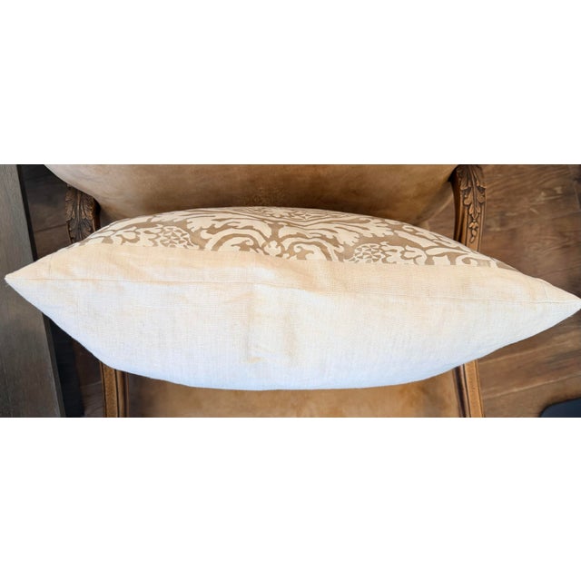 Traditional Vintage Fortuny Orsini Print Pillow For Sale - Image 3 of 5