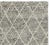 Soft gray and cream hand woven 100% wool rug with diamond lattice pattern. Durable construction and cotton canvas backing....