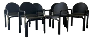 Set of 6 Gae Aulenti for Knoll International 'Orsay' Dining Chairs 1984, Signed