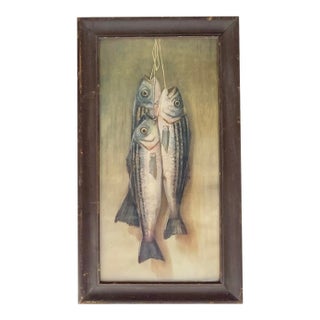 Circa 1930s Catch of the Day Fish Print For Sale