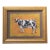 Cow Black White Goldenrod Sepia Lime Green Englih Traditional Folk Art MInimalism Americana Original Oil Painting by Cleo Plowden For Sale