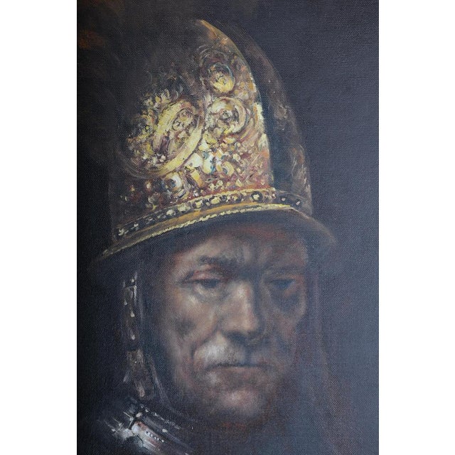 After Rembrandt van Rijn, The Man in the Gold Helmet, Oil Painting, Framed For Sale - Image 12 of 16