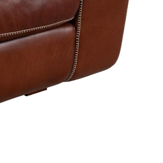 Three-Seater Leather Brown Couch from Machalke Valentino For Sale - Image 6 of 18