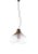 Elegant tulip pendant light with amber and clear murano glass blades on a partly chromed and nickel hardware designed by...