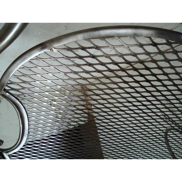 Mid 20th Century Vintage Industrial Metal Rocker For Sale - Image 9 of 9