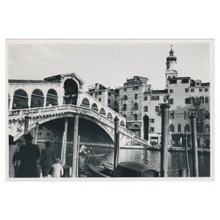 Rialto Bridge, Italy, 1950s, Black & White Photograph For Sale