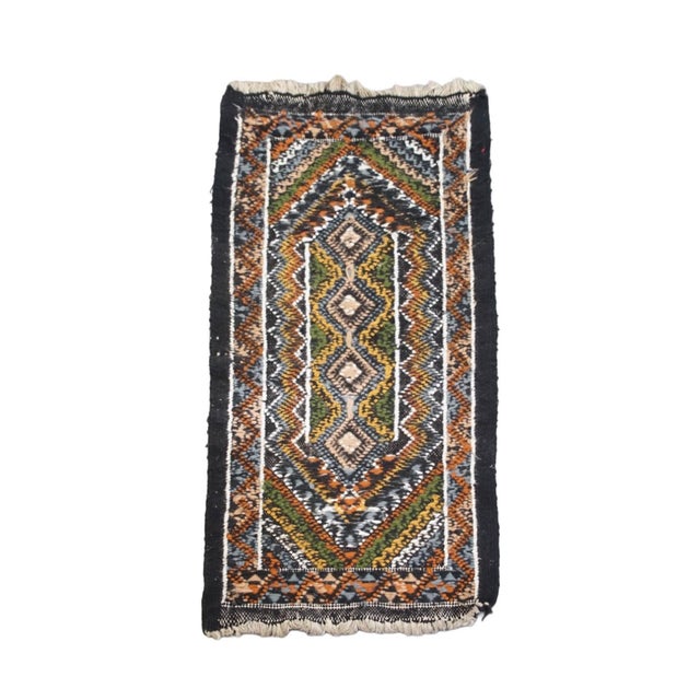 Textile Hand-Knotted Colorful Rug with Pattern For Sale - Image 7 of 7