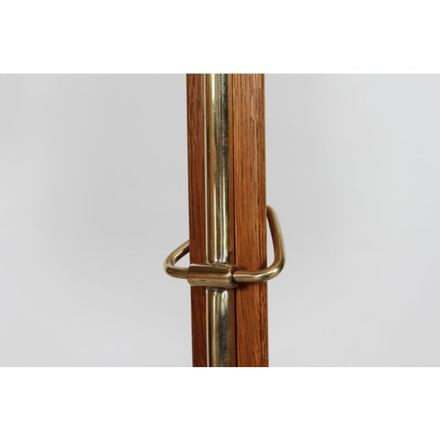 1960s Danish Adjustable Oak Floor Lamp with Shade by Svend Aage Holm Sørensen, 1950s For Sale - Image 5 of 11