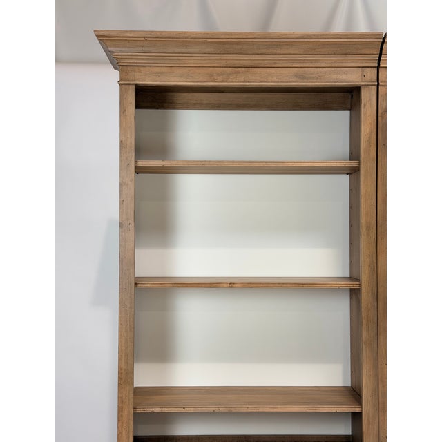 Modern Ethan Allen Villa Double File Bookcase in Natural Wood Finish For Sale - Image 3 of 10