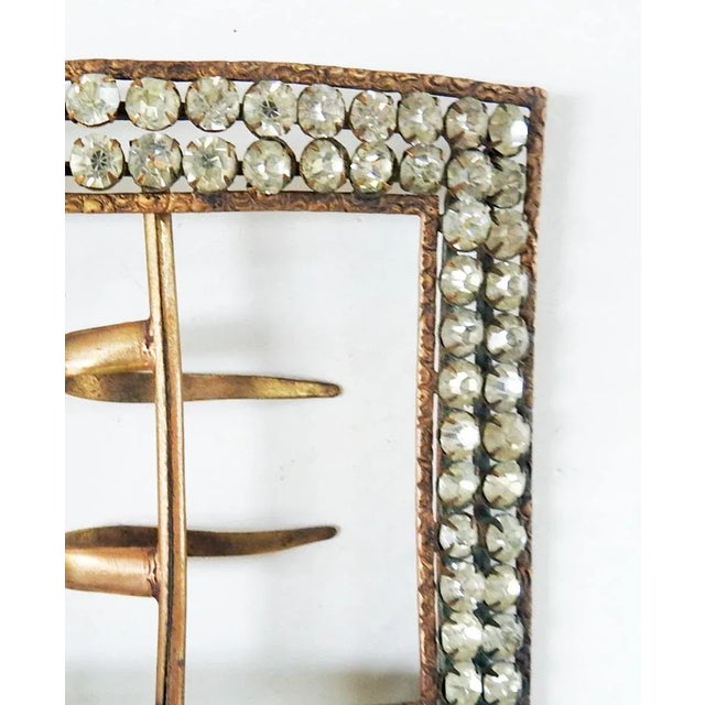 Large Antique Rhinestone Belle Epoque Belt Sash Buckle For Sale - Image 4 of 4