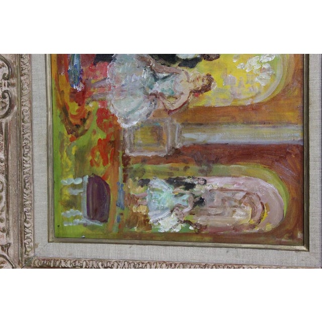Marcel Cosson, The Foyer of the Opera, 1923, Oil on Panel, Framed For Sale - Image 6 of 12