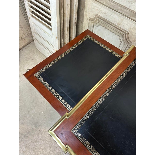 Black Louis XVI Style Flat Desk, France, 1970 For Sale - Image 8 of 18