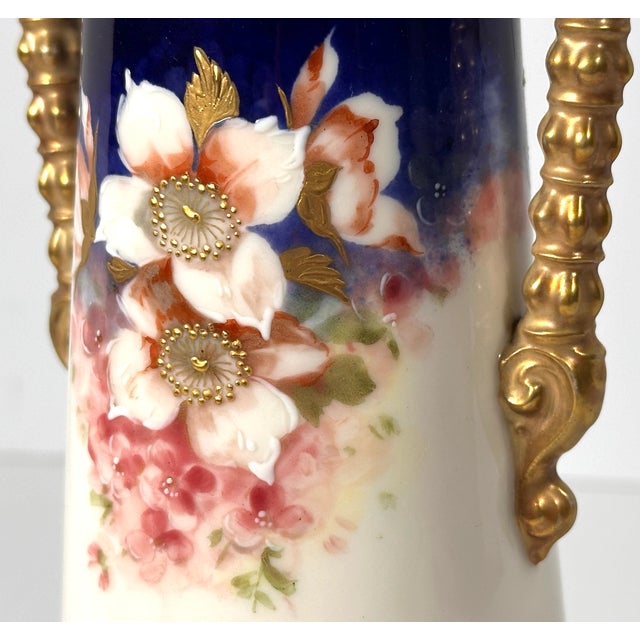 Victoria Porcelain Factory Carlsbad Floral Vase c.1891-1918 For Sale - Image 9 of 17