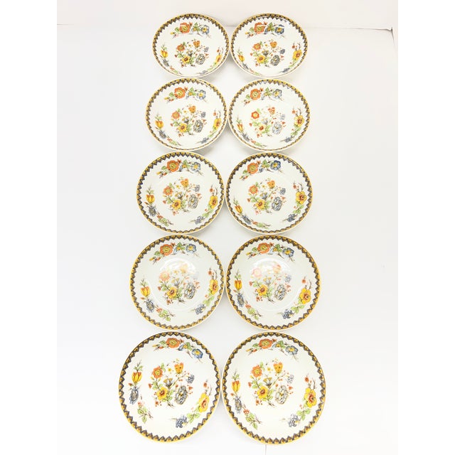 Traditional Vintage Haviland Limoges the Amiens Porcelain Floral Print Berry/Dessert Bowls - Set of 10 For Sale - Image 3 of 13