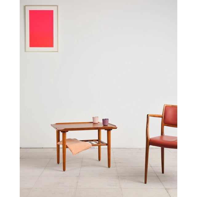 Coffee Table in Teak with Newspaper Shelf by Holger Georg Jensen for Kubus, Denmark, 1960s For Sale - Image 10 of 17