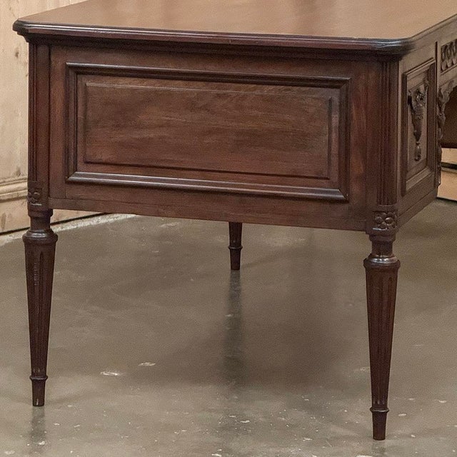 Antique French Louis XVI Mahogany Desk by Hirler of Alsace For Sale - Image 14 of 18
