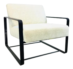 Arteriors Modern Black and Ivory Vince Lounge Chair
