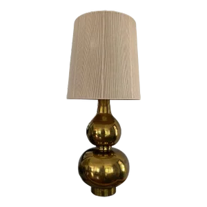 Mid Century Brass Double Gourd Lamp