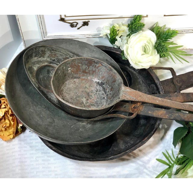 American Copper Wall Hanging Antique Hand Crafted Cooking Utensils, Signed - Set of 4 For Sale - Image 3 of 13