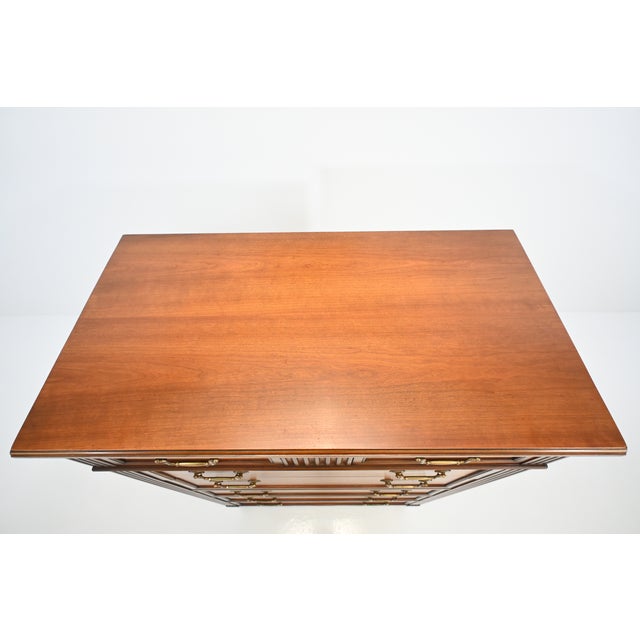 Kindel Furniture Neoclassical Louis XVI Style Cherry 7-Drawer Highboy Dresser For Sale - Image 10 of 16