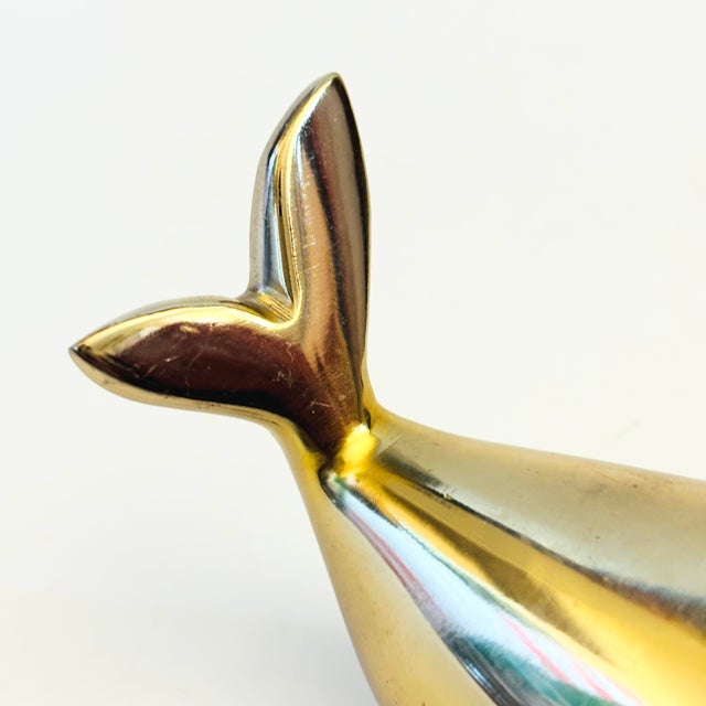 Brass Brass Narwhal Votive Candle Holder For Sale - Image 8 of 9