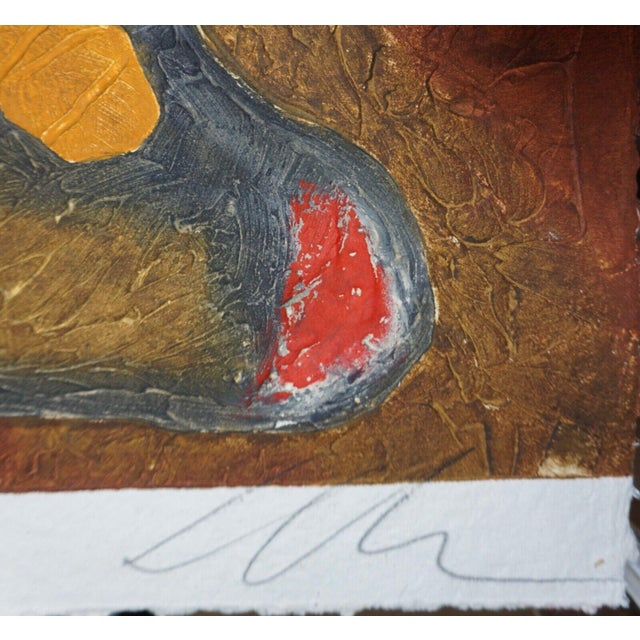 Contemporary 1990s Sandro Chia Untitled #8 Carborundum Etching Handmade Paper Hand Signed and Numbered Art For Sale - Image 3 of 3