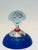 Alessi Anna Timer By Alessandro Mendini Kitchen Timer in Blue color. Vintage mechanical Alessi blue, red and chrome "Anna...